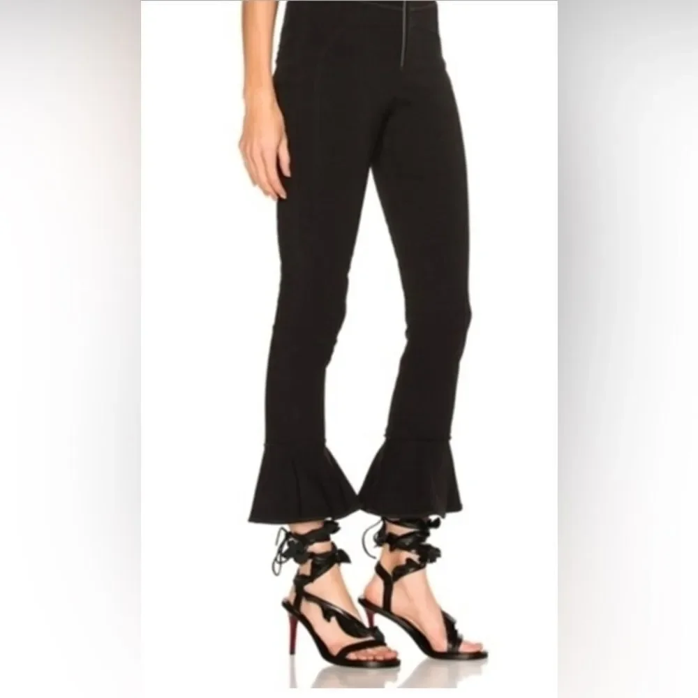 Isabel Marant Black Leather Ruffle Tie Detail size 37 Italy - Picture 4 of 12